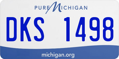 MI license plate DKS1498