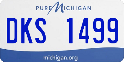 MI license plate DKS1499