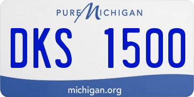 MI license plate DKS1500