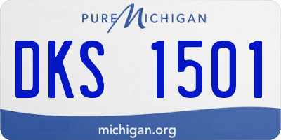 MI license plate DKS1501