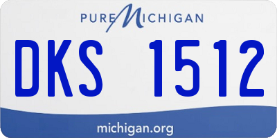 MI license plate DKS1512