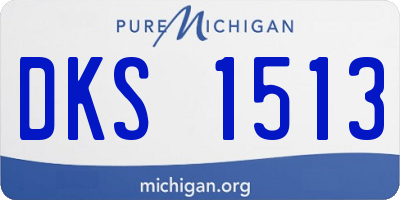 MI license plate DKS1513