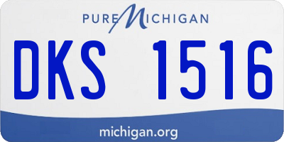 MI license plate DKS1516