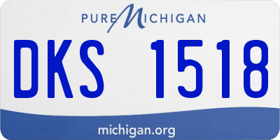 MI license plate DKS1518