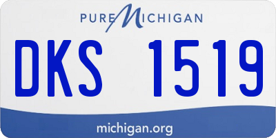 MI license plate DKS1519