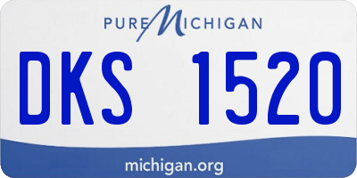 MI license plate DKS1520
