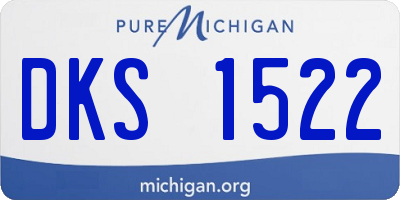 MI license plate DKS1522