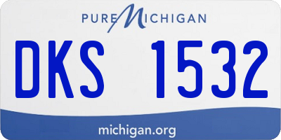MI license plate DKS1532
