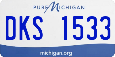 MI license plate DKS1533