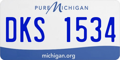 MI license plate DKS1534