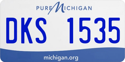 MI license plate DKS1535