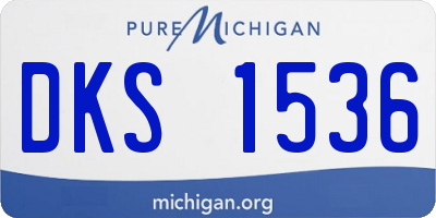 MI license plate DKS1536