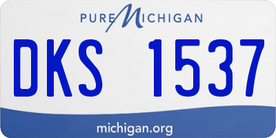 MI license plate DKS1537