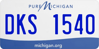 MI license plate DKS1540