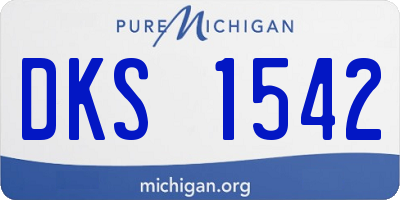 MI license plate DKS1542