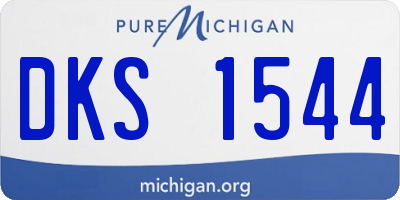 MI license plate DKS1544