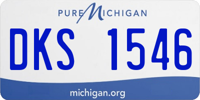 MI license plate DKS1546