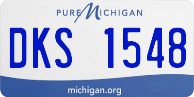 MI license plate DKS1548