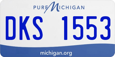 MI license plate DKS1553