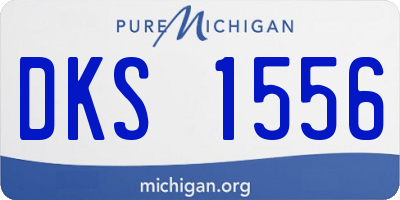 MI license plate DKS1556