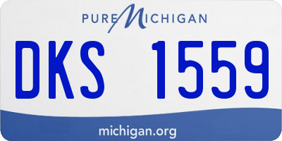 MI license plate DKS1559