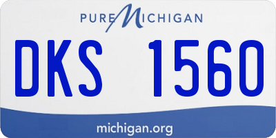 MI license plate DKS1560
