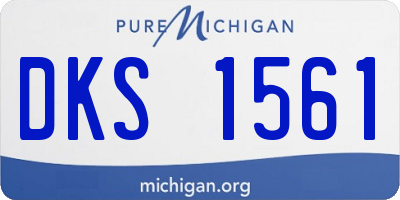 MI license plate DKS1561