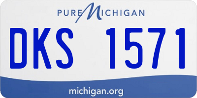 MI license plate DKS1571