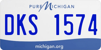 MI license plate DKS1574