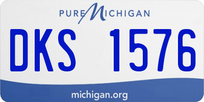 MI license plate DKS1576