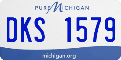 MI license plate DKS1579