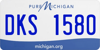 MI license plate DKS1580