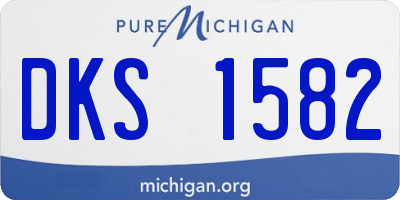 MI license plate DKS1582