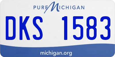 MI license plate DKS1583