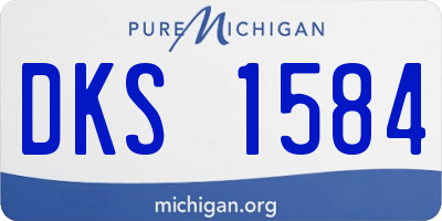 MI license plate DKS1584