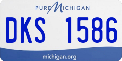 MI license plate DKS1586