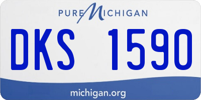 MI license plate DKS1590