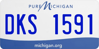 MI license plate DKS1591
