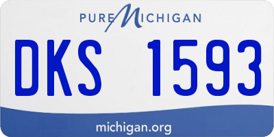 MI license plate DKS1593