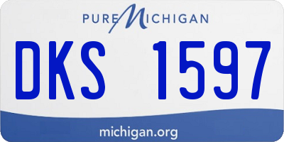 MI license plate DKS1597