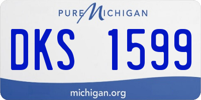 MI license plate DKS1599