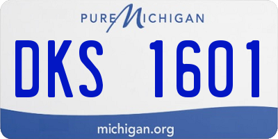 MI license plate DKS1601