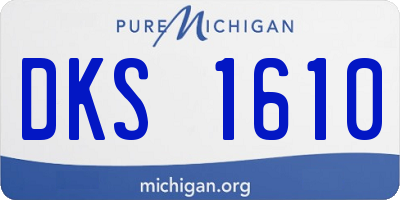 MI license plate DKS1610