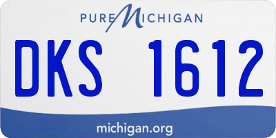 MI license plate DKS1612