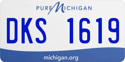 MI license plate DKS1619