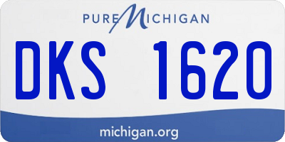 MI license plate DKS1620