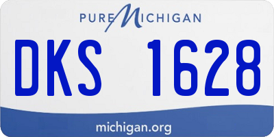 MI license plate DKS1628