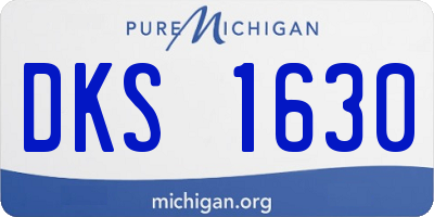MI license plate DKS1630