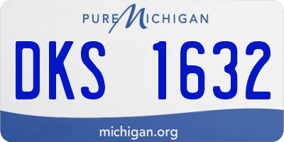 MI license plate DKS1632