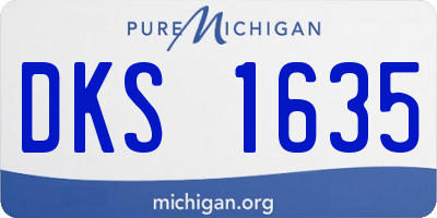 MI license plate DKS1635